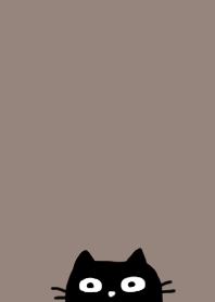 のぞき見猫。グレージュ。