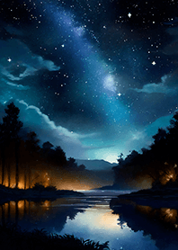 Beautiful starry night view#2161