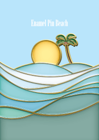 Enamel Pin Beach.
