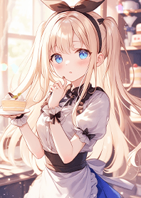 Cute girlfriend baking a cake