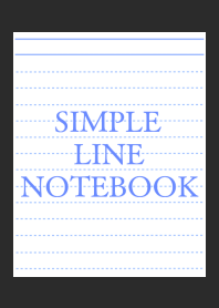 SIMPLE BLUE LINE NOTEBOOK-CHARCOAL GREY