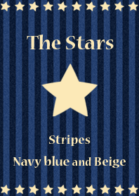 The stars(stripes! Navy blue and beige)