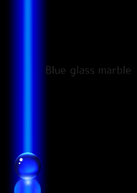 blue glass marble