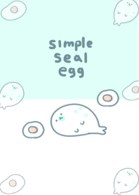 sederhana Segel telur goreng putih biru