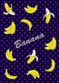 バナナ-紺水玉-