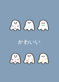 可愛幽靈(莫蘭迪藍色)