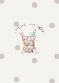 Chilled iced coffee -light brown- 2
