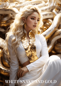 White snake and gold  Lucky 57