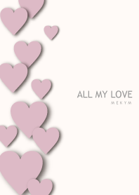 ALL MY LOVE-DUSKY PINK HEART 30