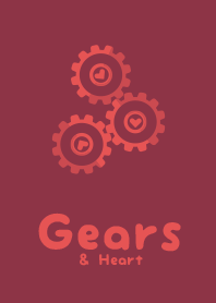 Shape Gears&Heart crimson