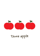 There are three apples.