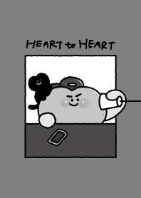 Heart to Heart : Gray heart