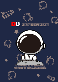 TAI.DU astronaut sits in a moon (BLUE)