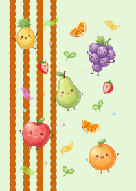 Happy Fruits Green & Brown