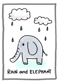 Rain and elephants