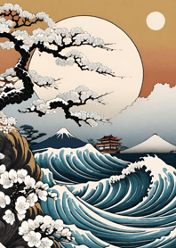 Ukiyo-e Mountains, Seas 14655e