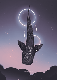 手描き - 天が落ちる_V.08｜ジンベエザメ_k