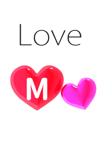 ハート イニシャル "M"