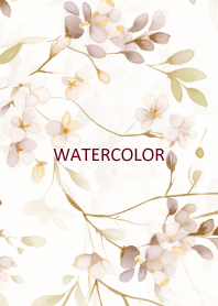 Watercolor-Small brown flower 62