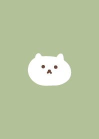 シンプル ねこ 抹茶ベージュ
