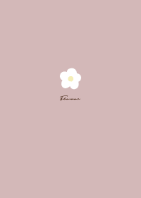 Simple Small Flower / Dull Pink Brown
