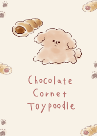 Toy Poodle Chocolate Cornet Beige.