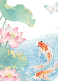 A pair of koi fish wealth and prosperity