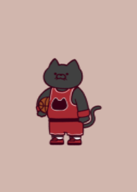 Basketball black cat.(dusty colors01)