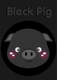 Simple Cute Black Pig theme