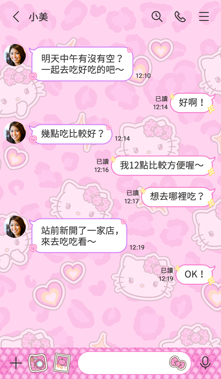 Hello Kitty 動物花紋（粉色調） 預覽 2