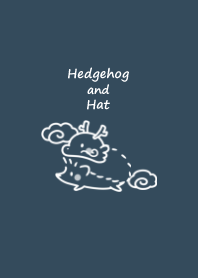 Hedgehog and Hat -dragon- navy