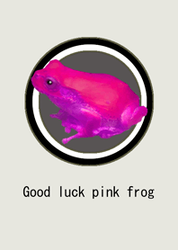 Pink frog that brings good luck