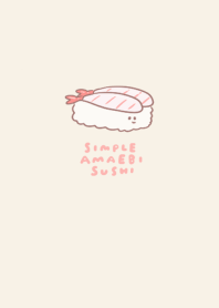 simple sweet shrimp sushi beige