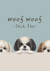Woof Woof - Shih Tzu - BLUE GRAY