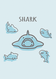 青 : シンプルなサメ着せ替え