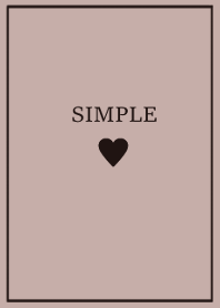 SIMPLE HEART =black dustypurple=