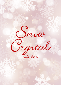 Snow Crystal Red - winter -@冬特集