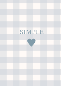 SIMPLE HEART :check ivoryblue