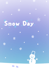 Snow Day ~blue snowman