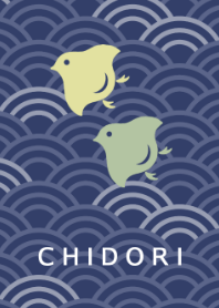 Japanese Pattern Chidori Grayish Color Line主题 Line Store