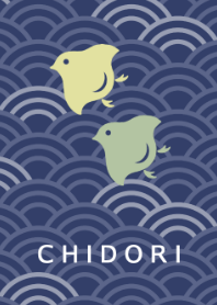 Japanese pattern -Chidori- Grayish color