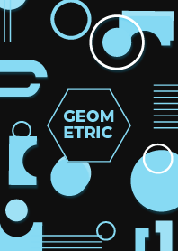 Geometric BLUE BLACK