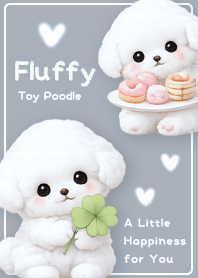 blue Cute Puffy Poodle