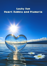 Lucky Sun Heart Bubble and Plumeria