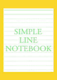 SIMPLE GREEN LINE NOTEBOOK-YELLOW-RED