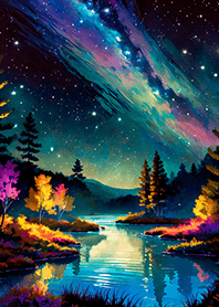 Beautiful starry night view#2499