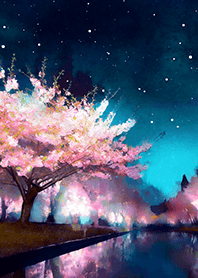 美しい夜桜の着せかえ#486