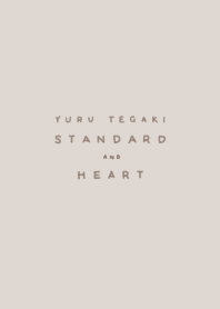 simple standard & heart  #beige #i