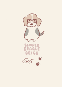 simple beagle glasses beige.