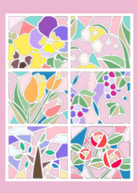 Flower stained glass
